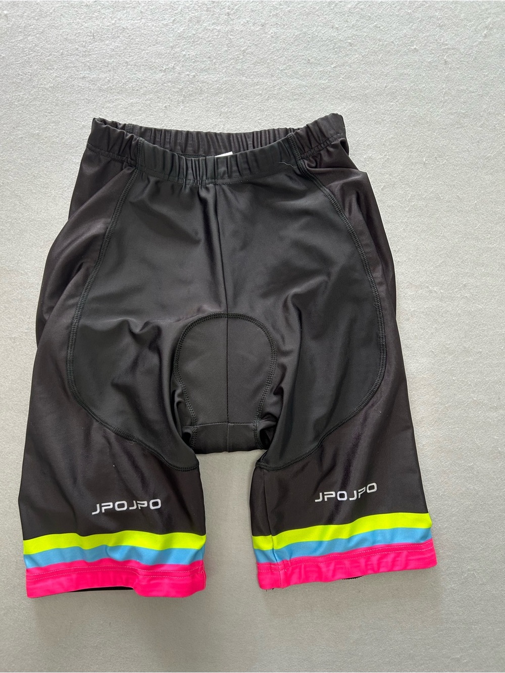 Jpo Jpo Black Women's Cycling Bike Shorts with Neon Stripe Hem Padded